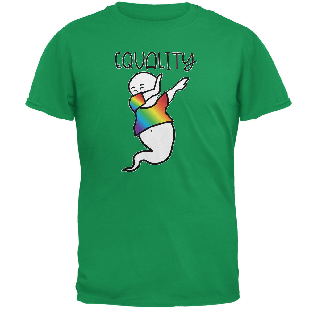 LGBTQ Dabbing Gay Ghost Pride Equality Mens T Shirt Men's T-Shirts LGBT 2XL Irish Green 