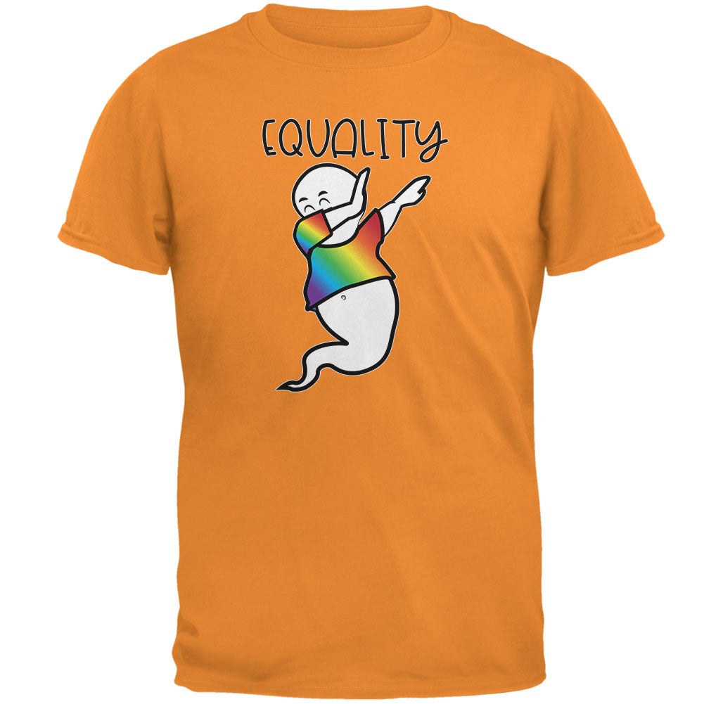 LGBTQ Dabbing Gay Ghost Pride Equality Mens T Shirt Men's T-Shirts LGBT 2XL Tangerine 