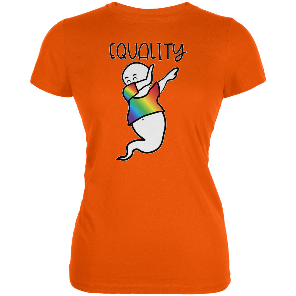 LGBTQ Dabbing Gay Ghost Pride Equality Juniors Soft T Shirt Juniors T-Shirts LGBT 2XL Orange 