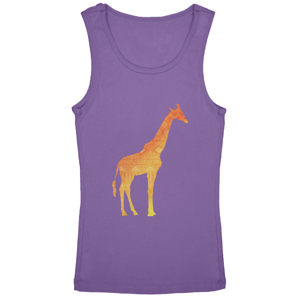 African Spirit Animal Giraffe Youth Girls Tank Top Youth Tank Tops Old Glory YLG Lavender 