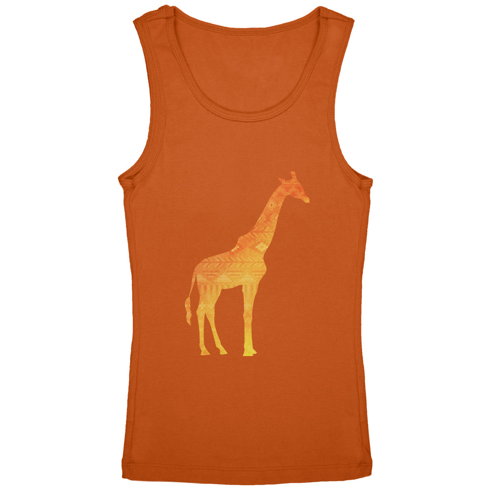 African Spirit Animal Giraffe Youth Girls Tank Top Youth Tank Tops Old Glory YLG Pumpkin 