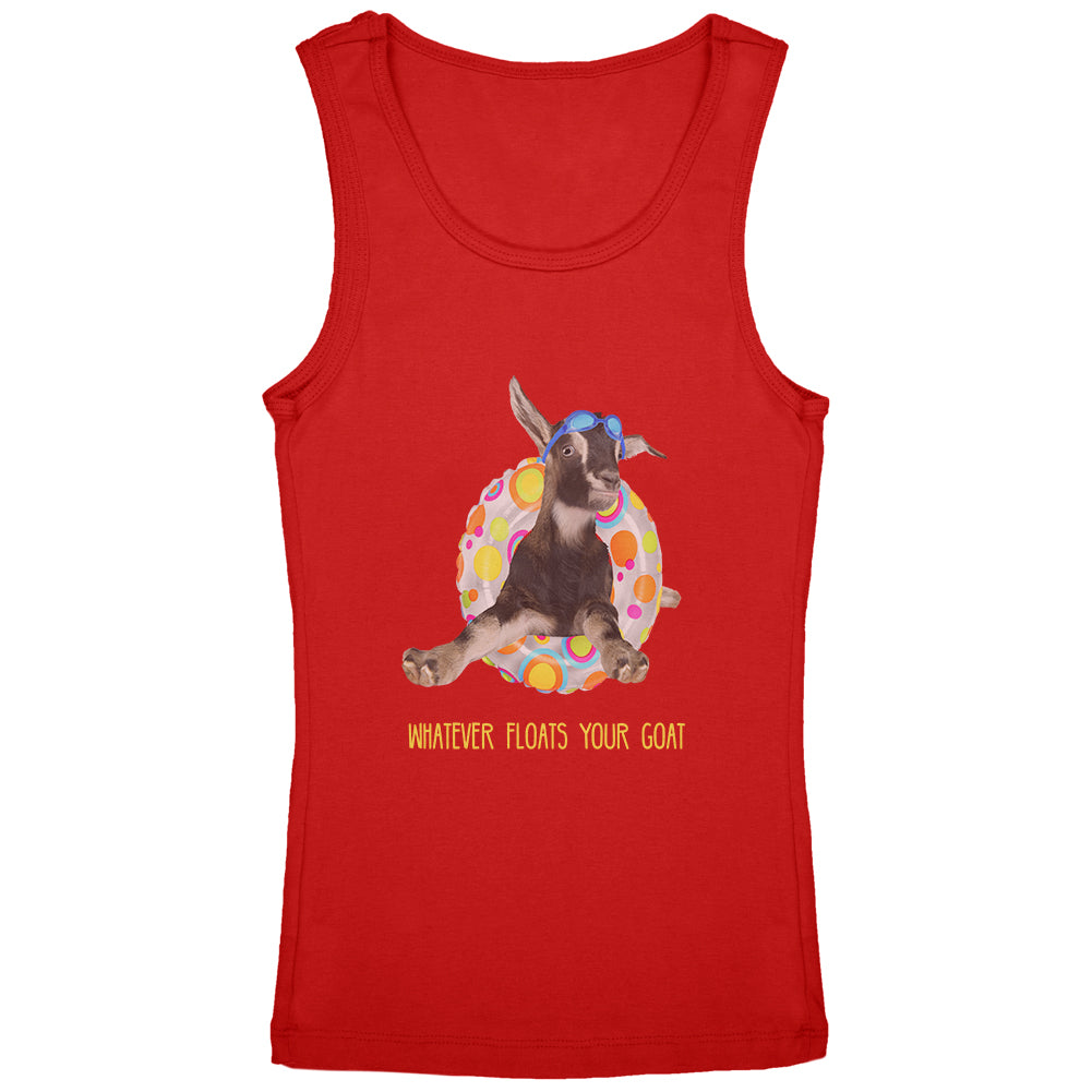 Whatever Floats your Goat Boat Youth Girls Tank Top Youth Tank Tops Old Glory YLG Red 