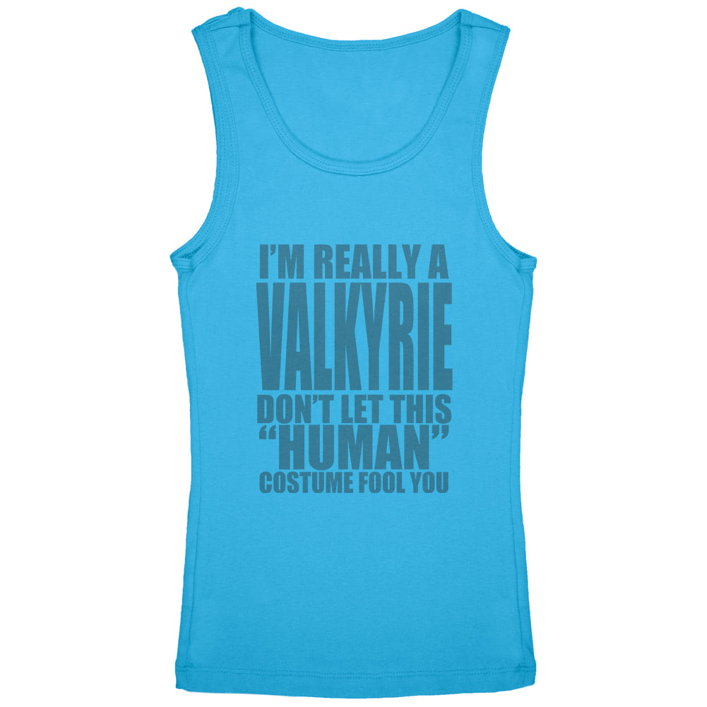 Halloween Human Valkyrie Costume Youth Girls Tank Top Youth Tank Tops Old Glory YLG Teal 