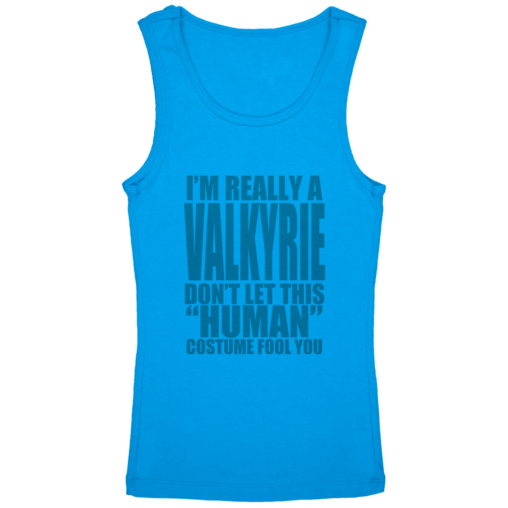 Halloween Human Valkyrie Costume Youth Girls Tank Top Youth Tank Tops Old Glory YLG Turquoise 