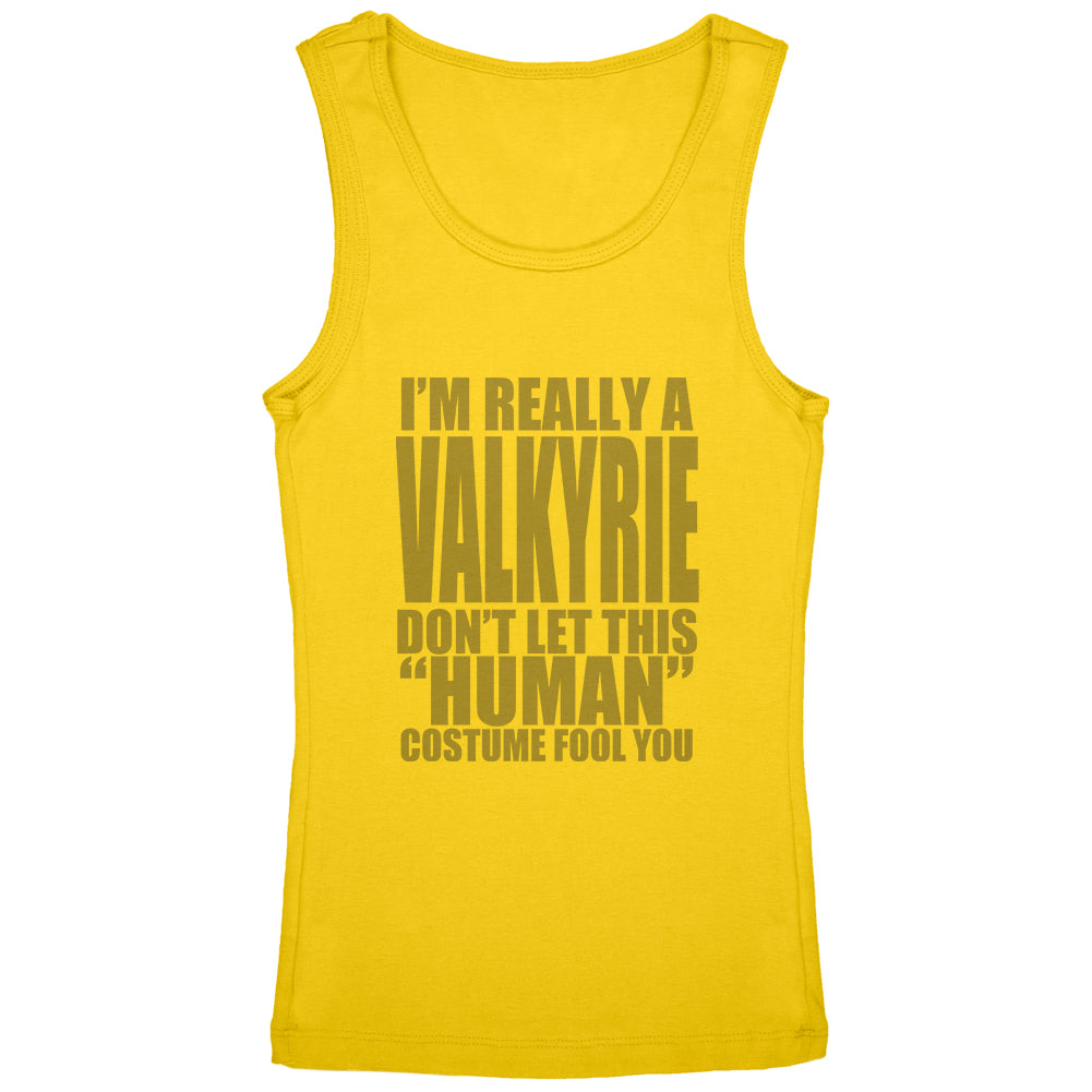 Halloween Human Valkyrie Costume Youth Girls Tank Top Youth Tank Tops Old Glory YLG Yellow 