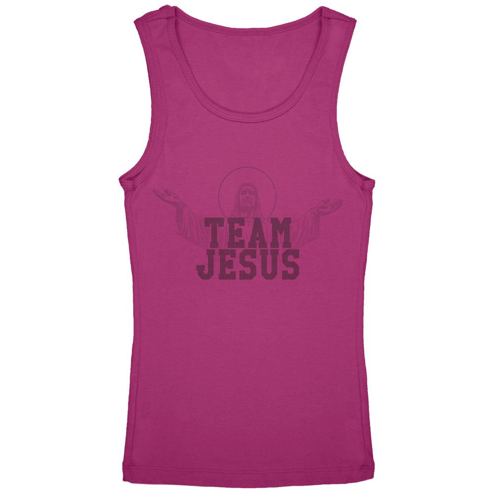 Team Jesus Youth Girls Tank Top Youth Tank Tops Old Glory YLG Red 