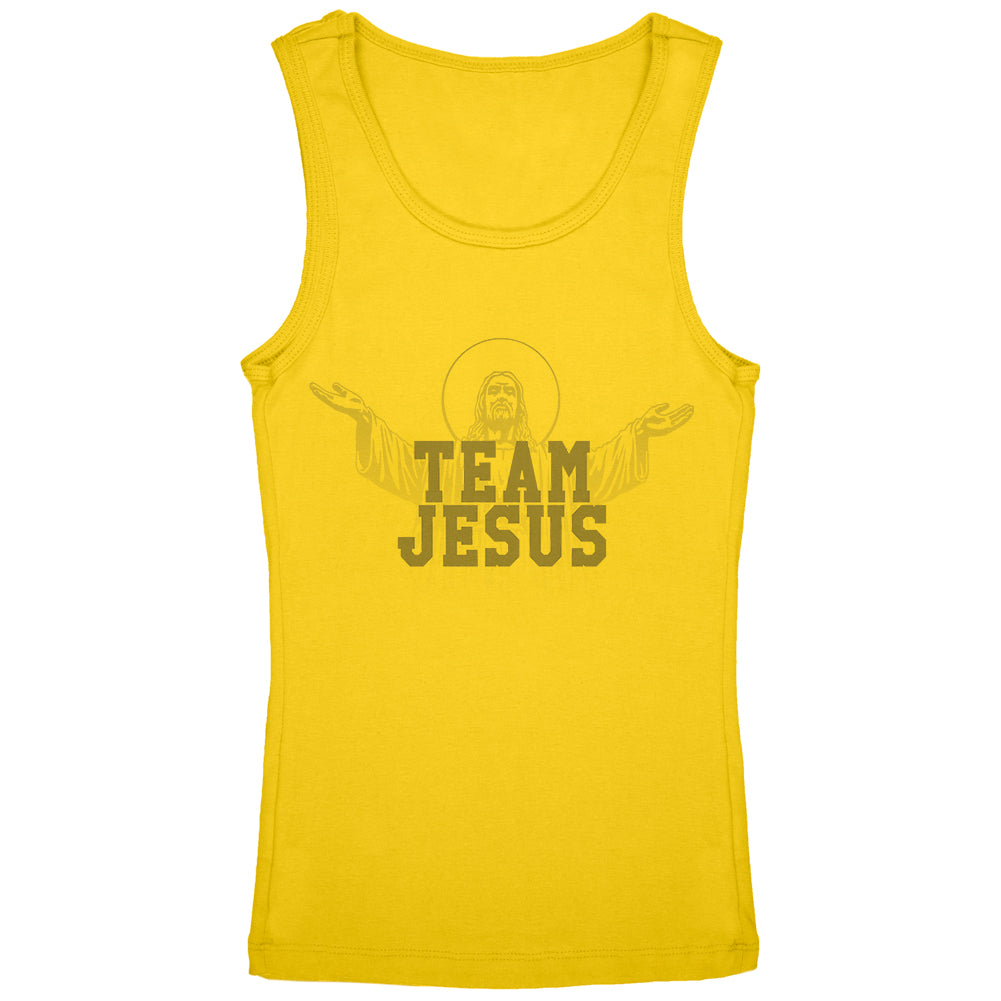 Team Jesus Youth Girls Tank Top Youth Tank Tops Old Glory YLG Yellow 