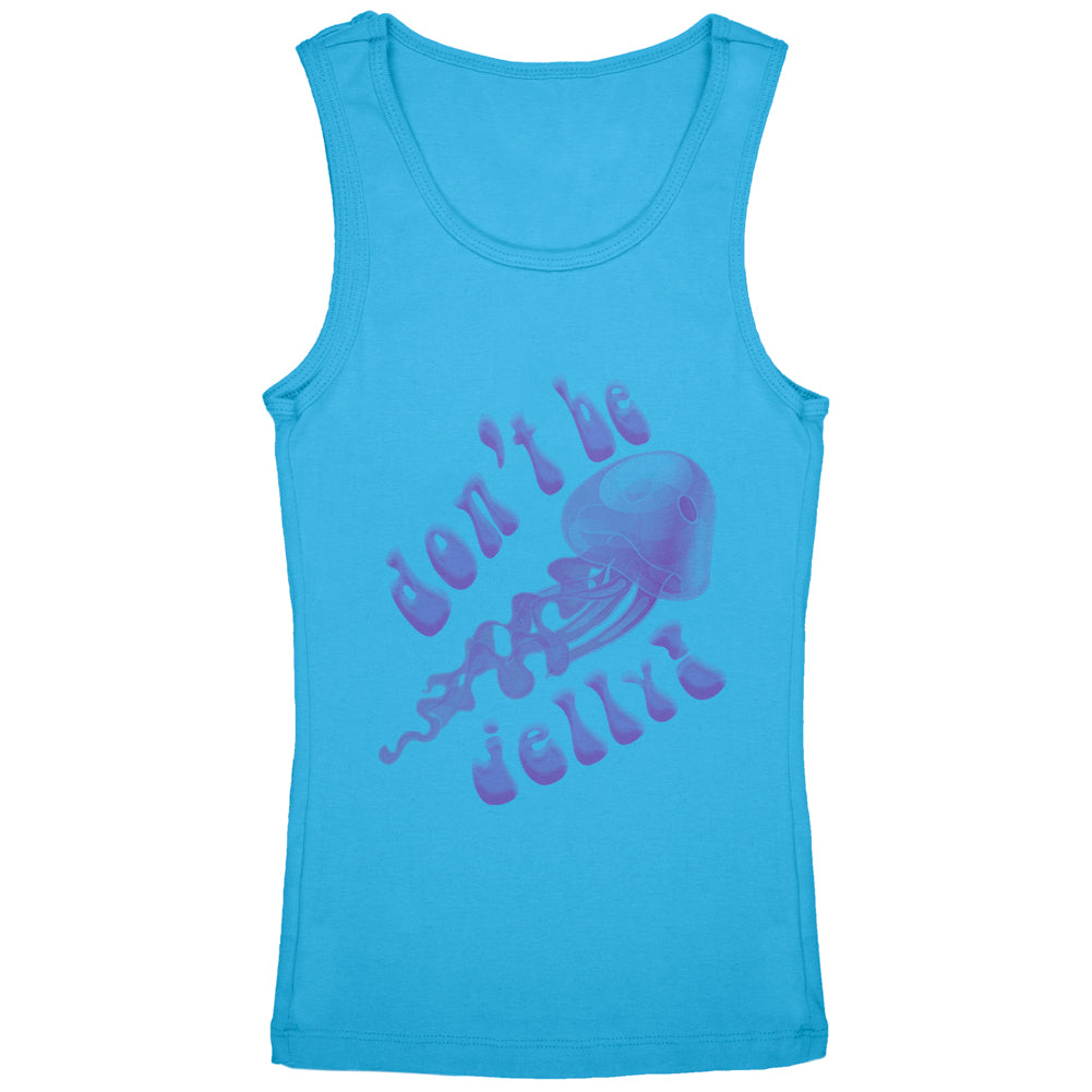 Don't Be Jelly Jellyfish Pun Youth Girls Tank Top Youth Tank Tops Old Glory YLG Teal 