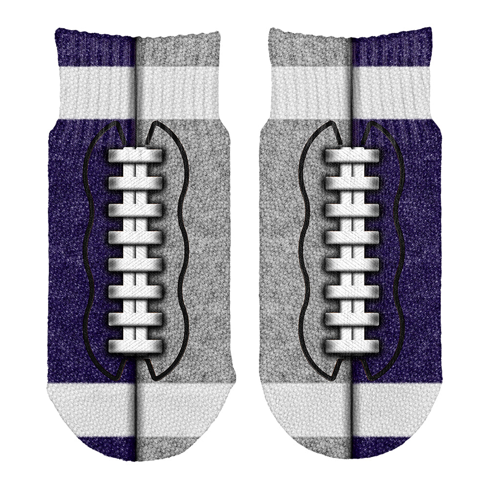 Fantasy Football Team Navy and Grey All Over Toddler Ankle Socks Toddler Socks Old Glory OS Multi 