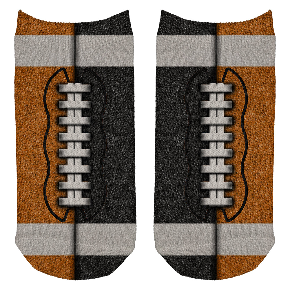 Fantasy Football Team Orange and Black All Over Adult Ankle Socks Men's Socks Old Glory OS Multi 