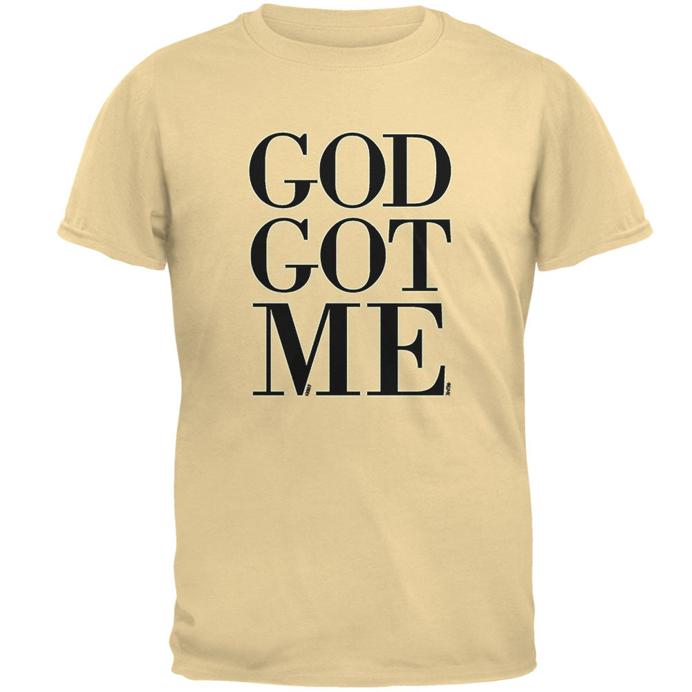 God Got Me Mens T Shirt Men's T-Shirts Old Glory 2XL Yellow 