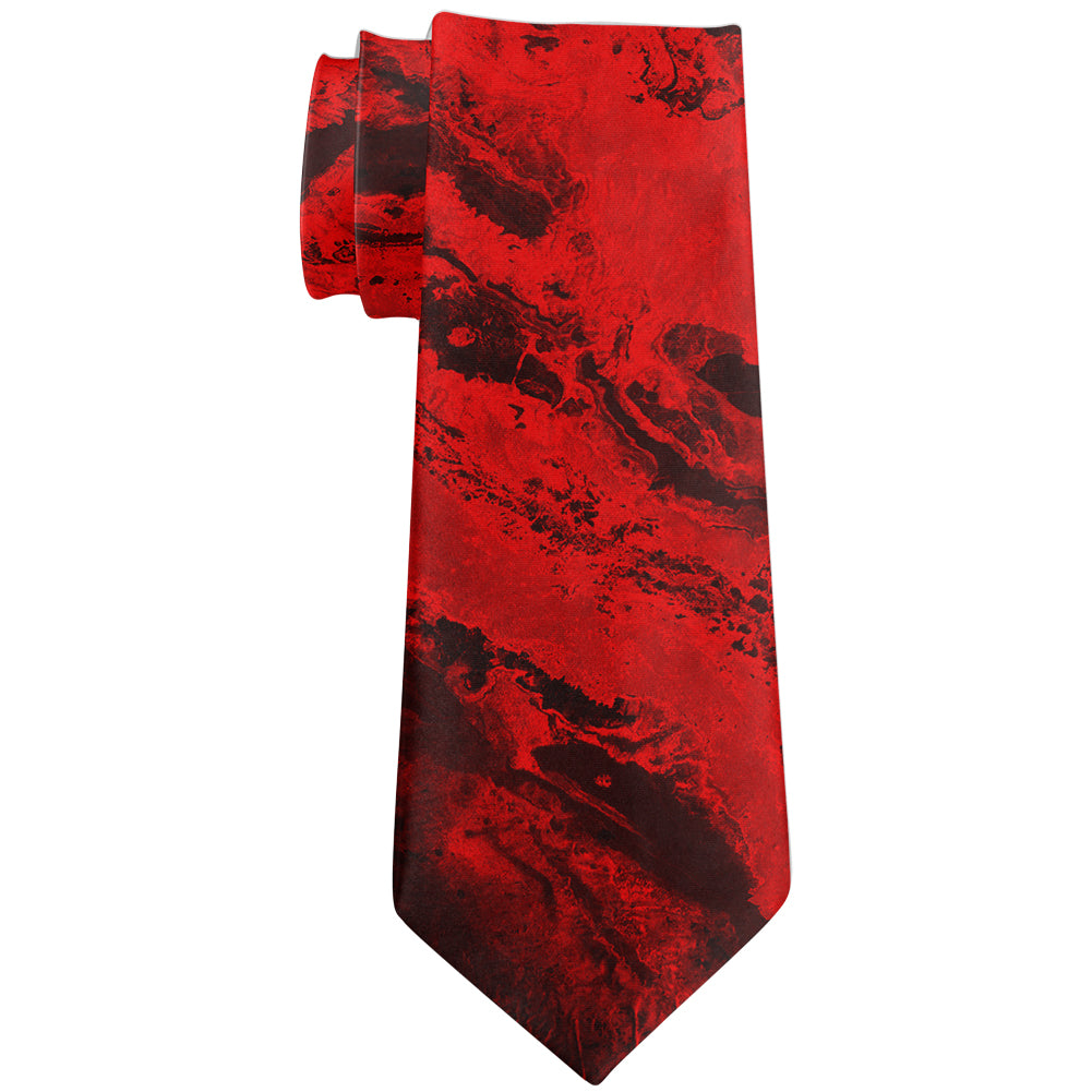 Halloween Gore Rivers of Blood All Over Neck Tie Men's Neck Ties Old Glory OS Multi 