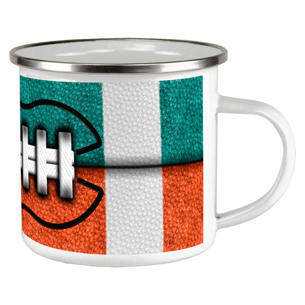 Fantasy Football Team Teal and Orange Camp Cup Coffee Mugs Old Glory OS Multi 