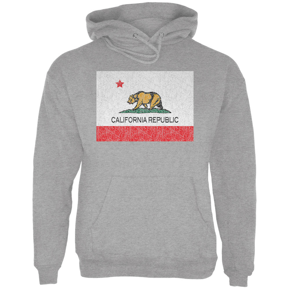 California Republic Bear Mens Hoodie Men's Hoodies Old Glory 2XL Grey 