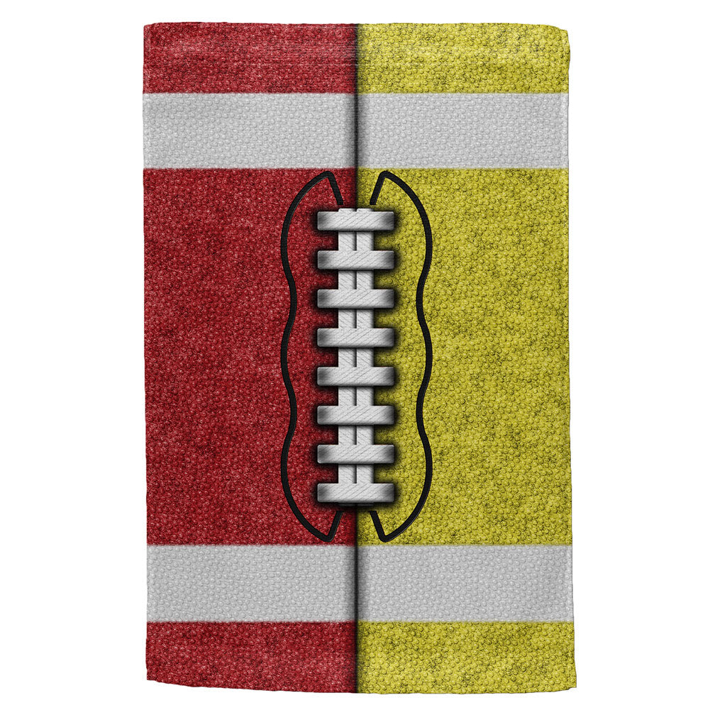 Fantasy Football Team Red and Yellow All Over Sport Towel Sports Towels Old Glory OS Multi 