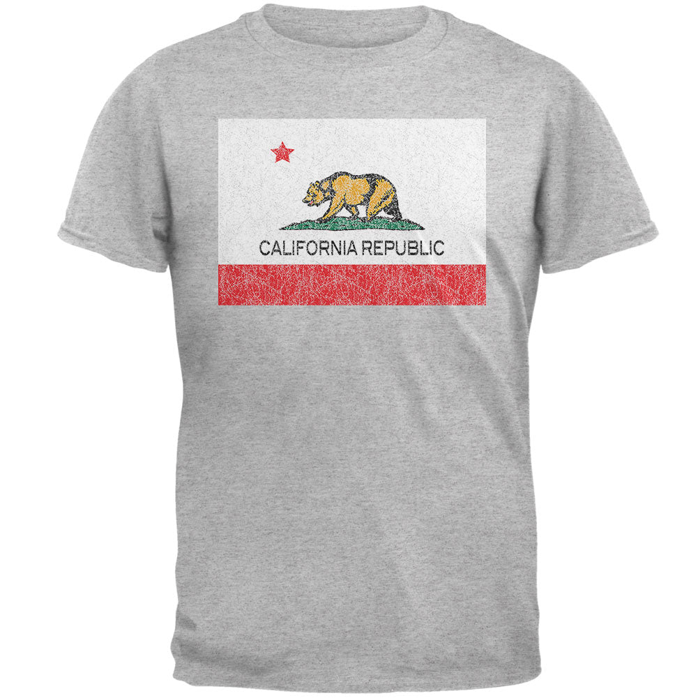 California Republic Bear Mens T Shirt Men's T-Shirts Old Glory 2XL Grey 