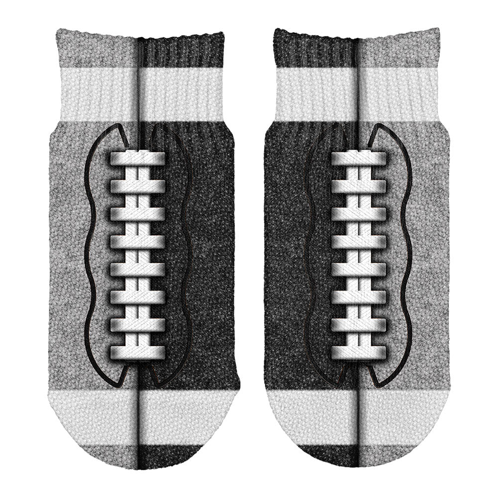 Fantasy Football Team Silver and Black All Over Toddler Ankle Socks Socks Old Glory OS Multi 