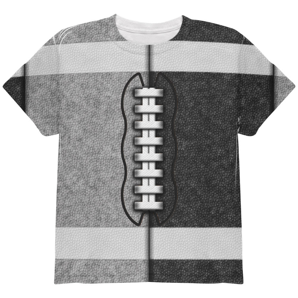 Fantasy Football Team Silver and Black All Over Youth T Shirt Youth T-Shirts Old Glory YLG Multi 