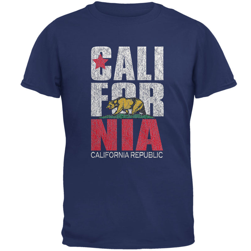 California Bear Mens T Shirt Men's T-Shirts Old Glory LG Blue 