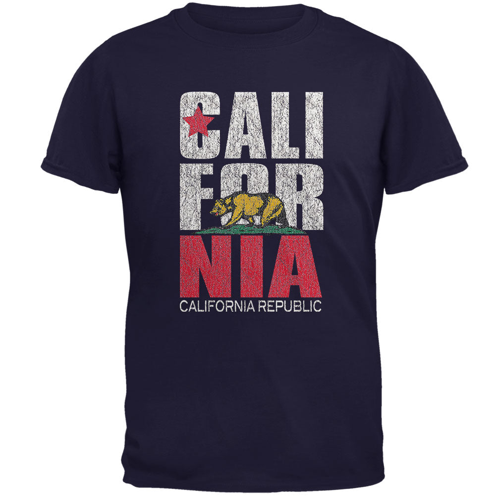 California Bear Mens T Shirt Men's T-Shirts Old Glory 2XL Navy 