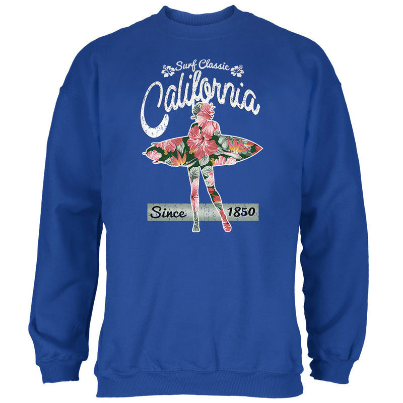 Floral Pineapple Surfer California Surf Classic Mens Sweatshirt Men's Sweatshirts Old Glory 2XL Blue 