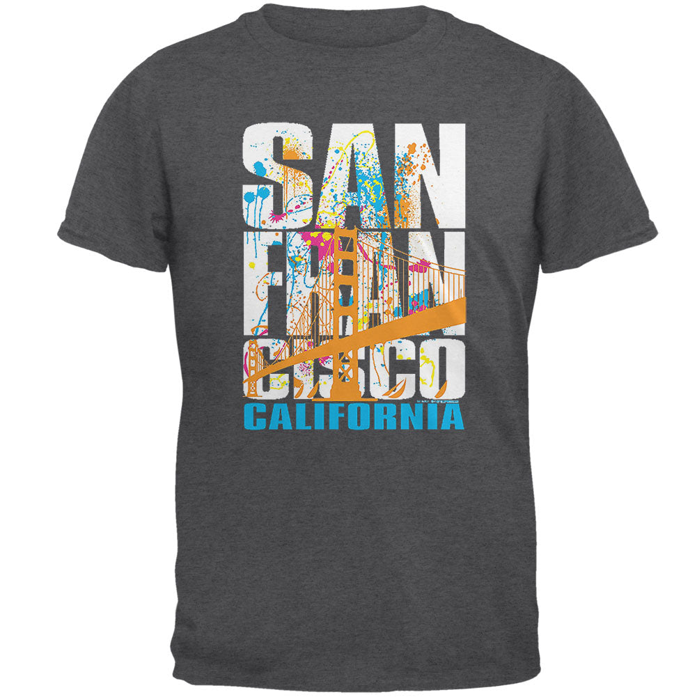 White Splash San Francisco California Mens T Shirt Men's T-Shirts Old Glory 2XL Grey 