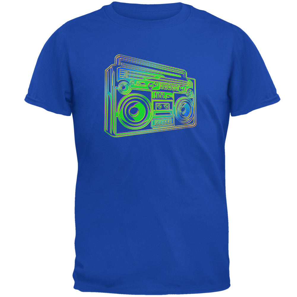 Back to the Old School Boom Box Mens T Shirt Men's T-Shirts Old Glory 2XL Royal 