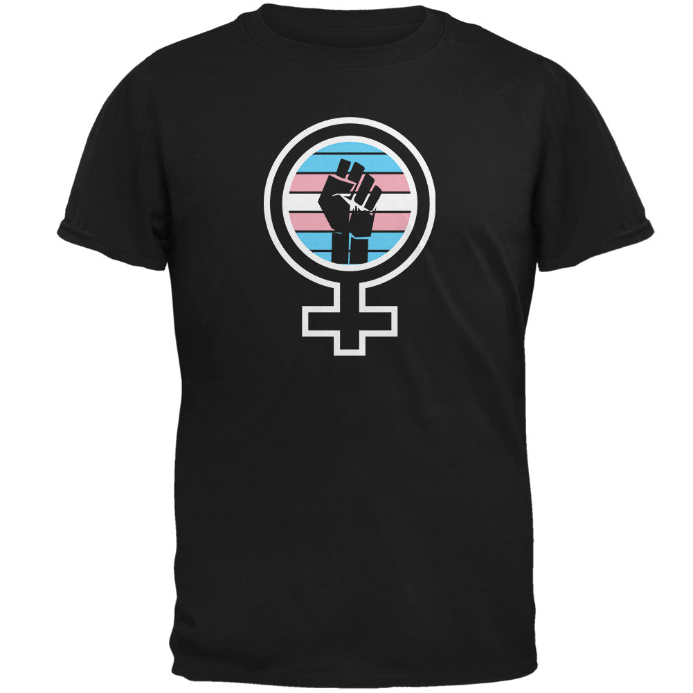 Feminist Raised First 70's Retro Sun Trans Flag Mens T Shirt Men's T-Shirts Old Glory 2XL Black 