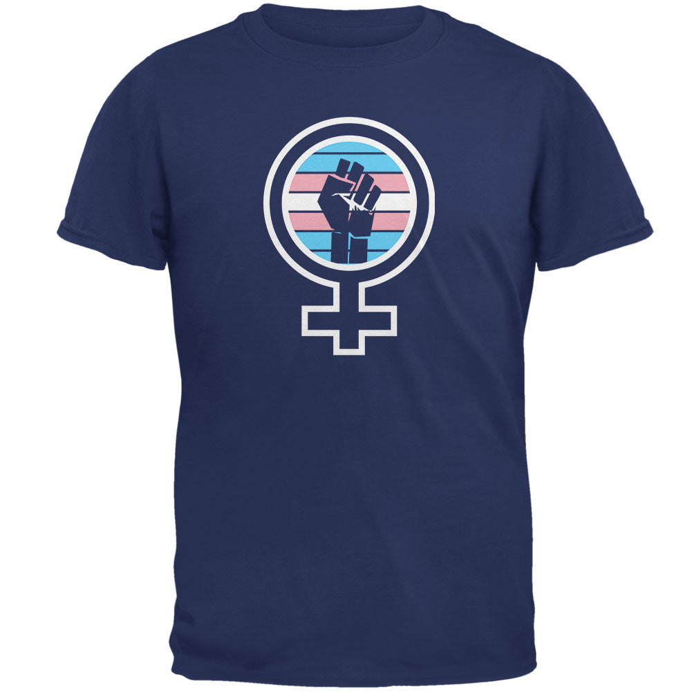 Feminist Raised First 70's Retro Sun Trans Flag Mens T Shirt Men's T-Shirts Old Glory 2XL Metro Blue 