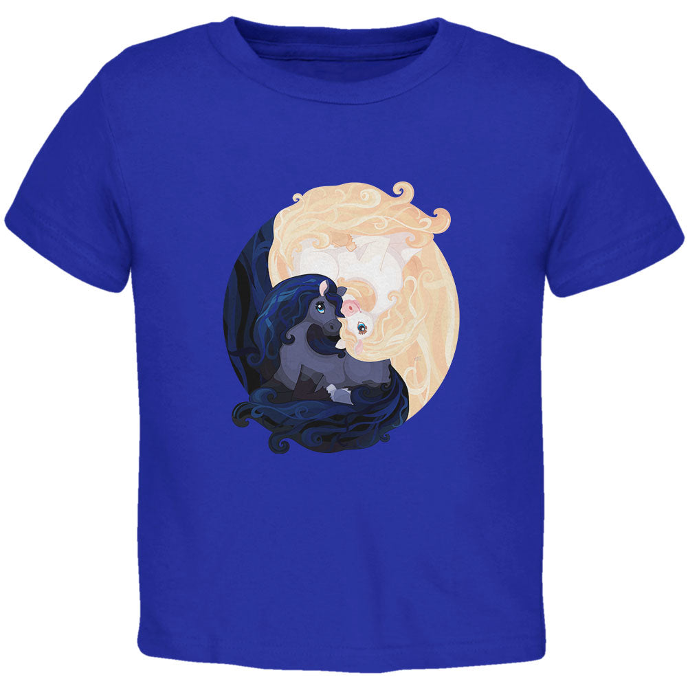 Pretty Ponies Yin Yang Toddler T Shirt Toddler T-Shirts Old Glory 2T Royal 