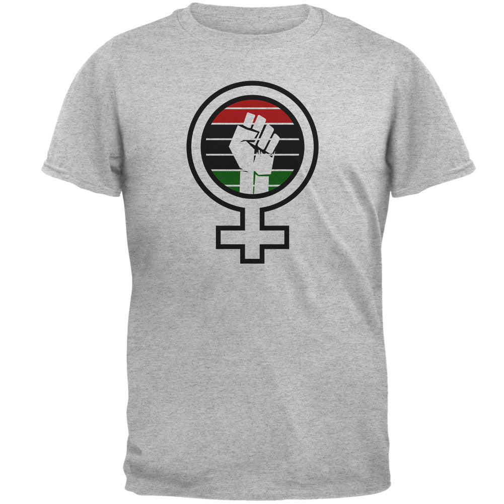 Feminist Raised First 70's Retro Sun Afro-American Flag Mens T Shirt Men's T-Shirts Old Glory 2XL Heather 