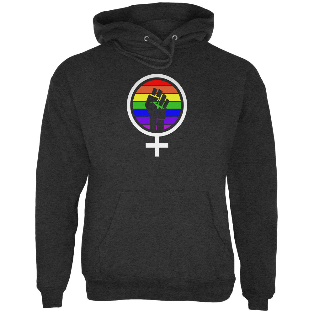 Feminism Raised First 70's Retro Sun Gay Flag Mens Hoodie Men's Hoodies Old Glory 2XL Deep Heather 