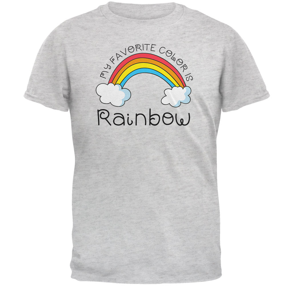 Rainbow is my Favorite Color Mens T Shirt Men's T-Shirts LGBT 2XL Light Heather Grey 