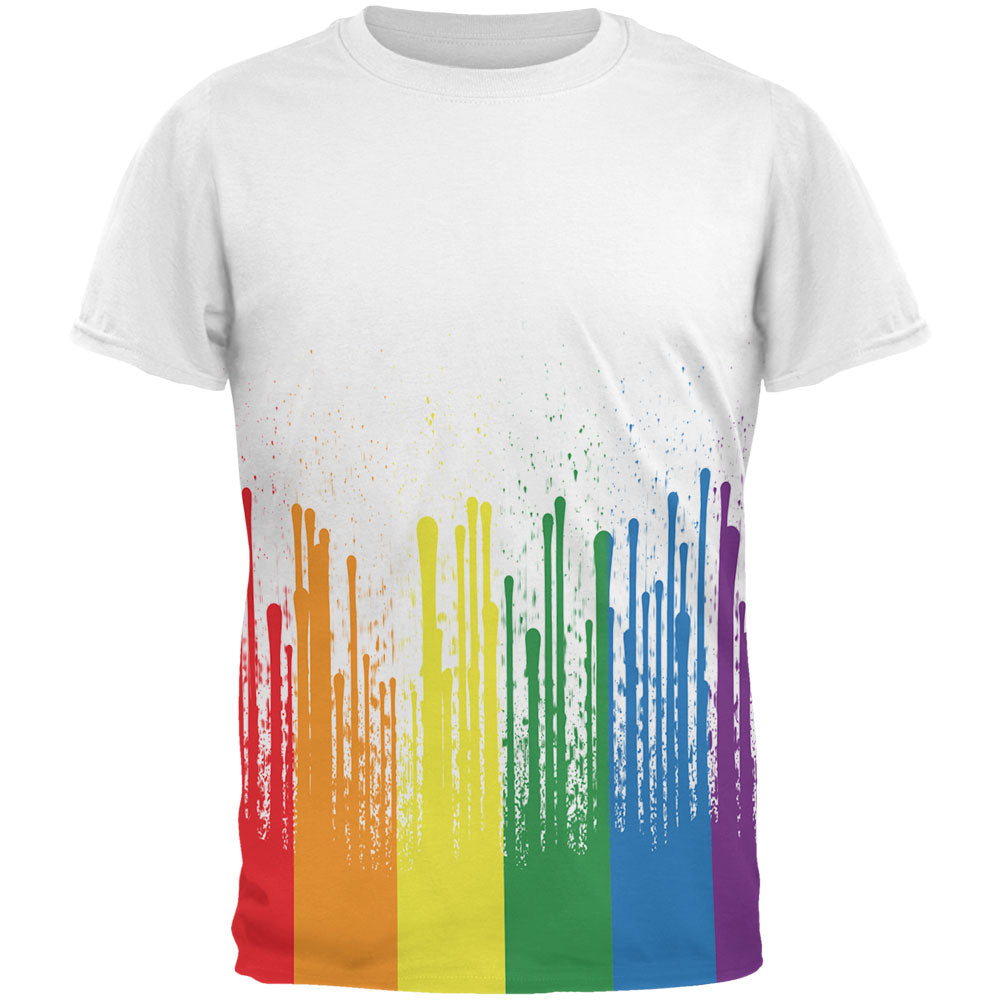 LGBTQ Rising Tide Rainbow Flag Drips All Over Mens T Shirt Men's T-Shirts LGBT 2XL Multicolor 