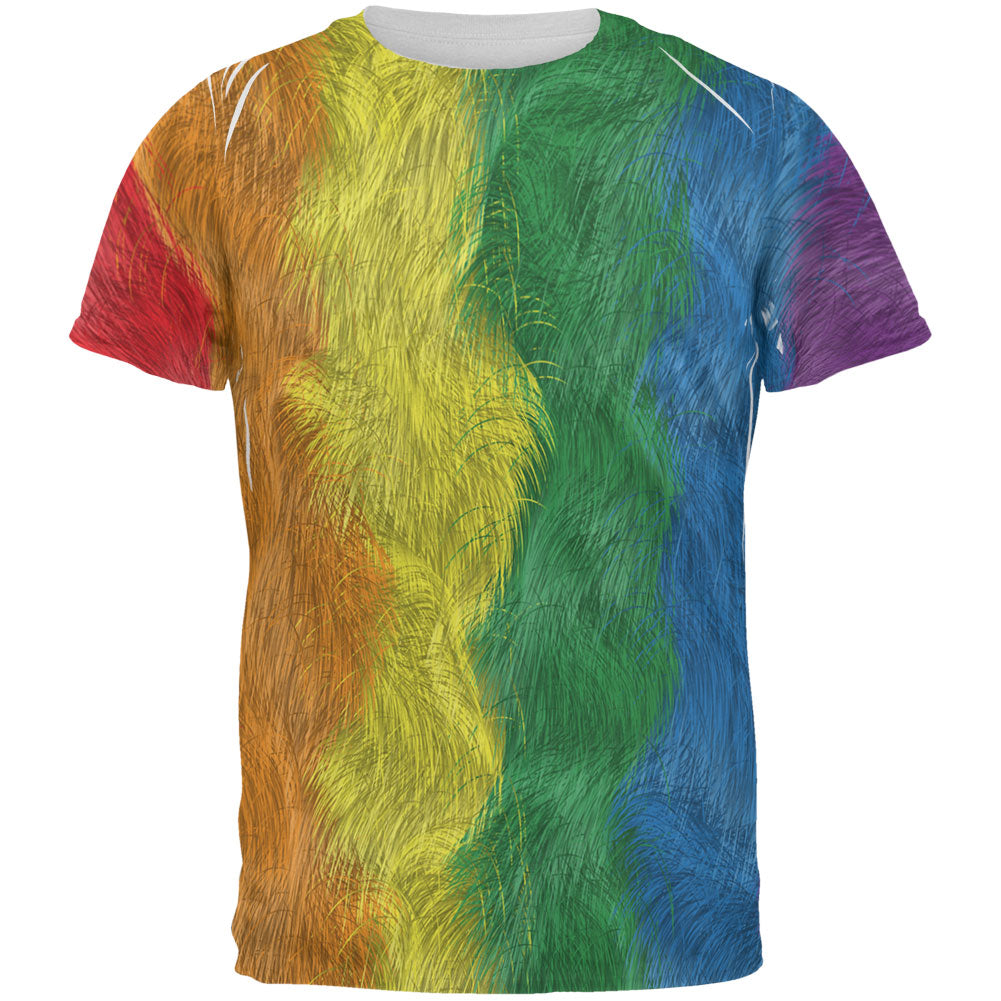 LGBTQ Furry and Proud All Over Mens T Shirt Men's T-Shirts LGBT 2XL Multicolor 