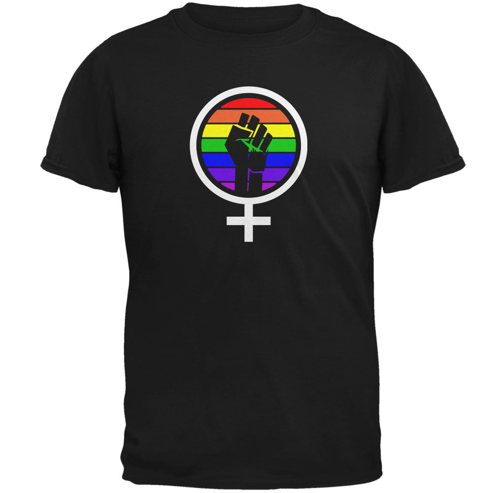 Feminism Raised First 70's Retro Sun Gay Flag Mens T Shirt Men's T-Shirts Old Glory 2XL Black 