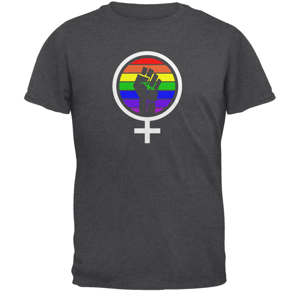 Feminism Raised First 70's Retro Sun Gay Flag Mens T Shirt Men's T-Shirts Old Glory 2XL Dark Heather 