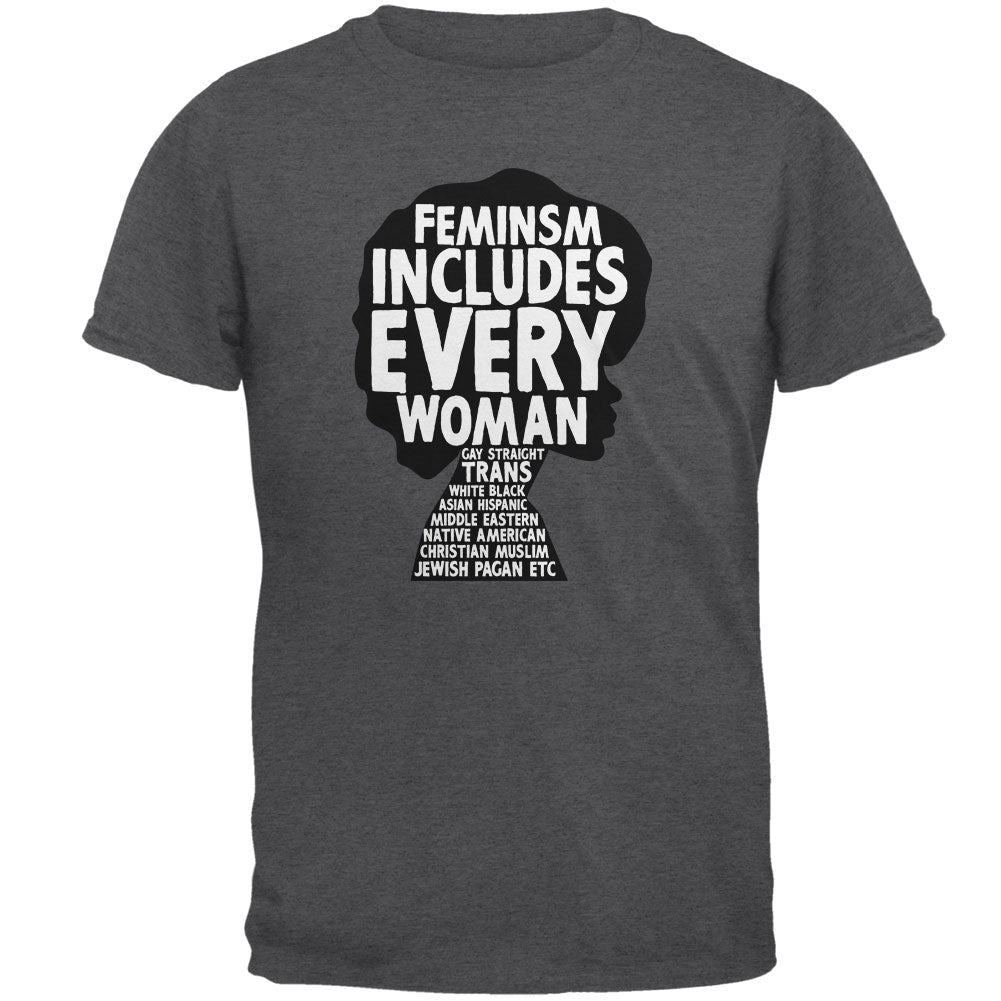 Feminism Includes Every Woman Mens T Shirt Men's T-Shirts Old Glory 2XL Dark Heather 