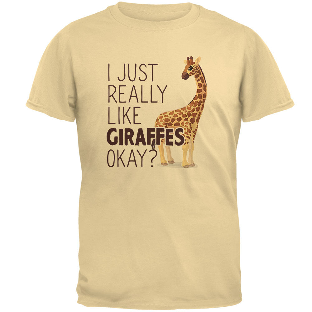 I Just Really Like Giraffes Ok Mens T Shirt Men's T-Shirts Old Glory 2XL Yellow Haze 