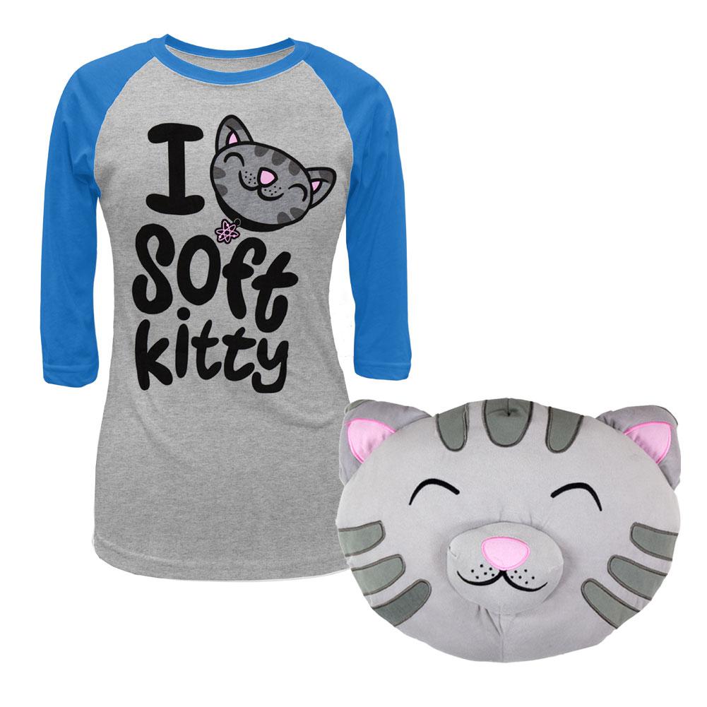 Big Bang Theory - Soft Kitty Juniors Raglan And Plush Head Combo Juniors Sets Old Glory   