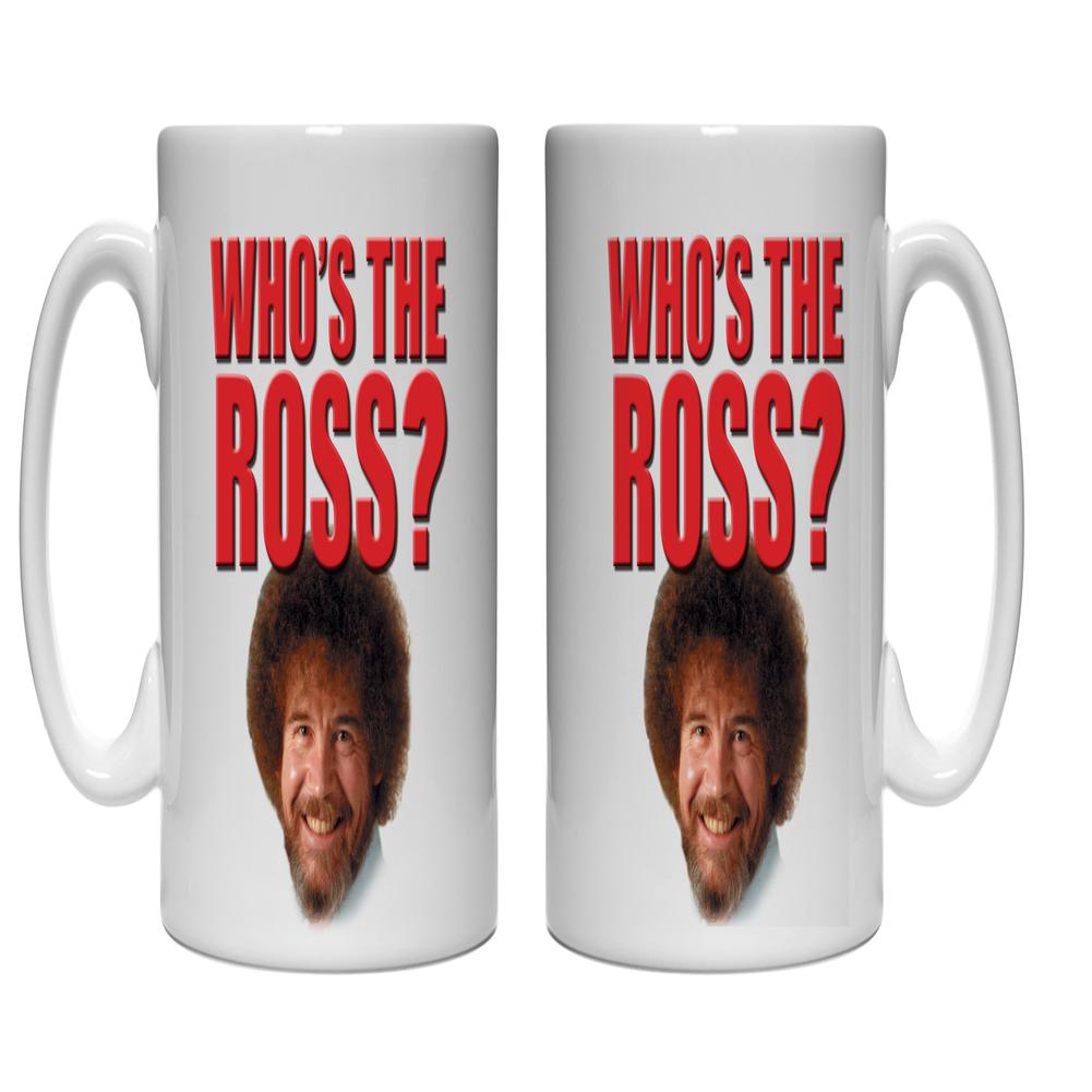 Bob Ross - Who's the Ross Ceramic Coffee Mug Coffee Mugs Bob Ross   