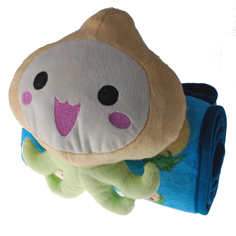 Overwatch - Pachimari All Over Heads Fleece Blanket with Plush Pillow Pillows Overwatch   