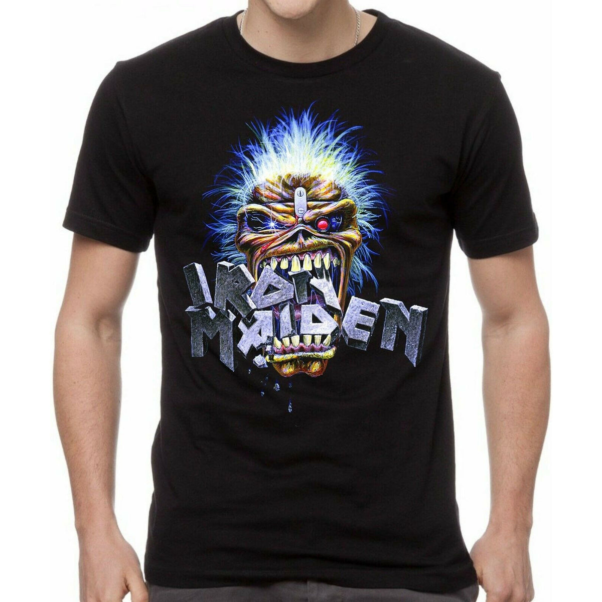 Iron Maiden - Eddie Crunch Mens T Shirt Men's T-Shirts Old Glory Black MD 