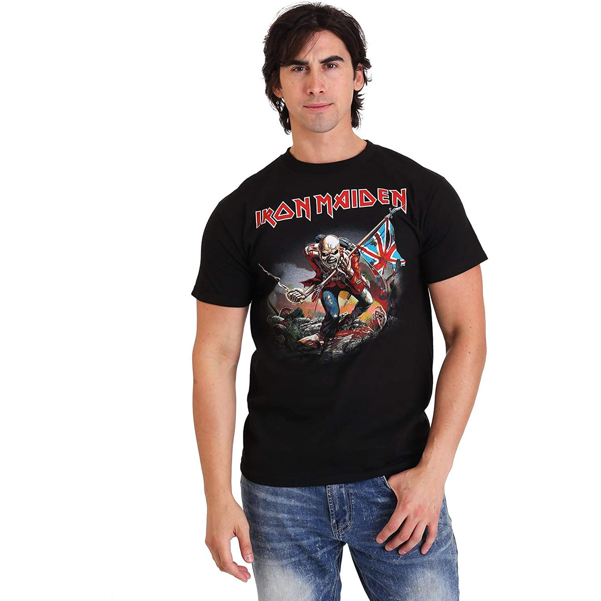 Iron Maiden - The Trooper Mens T Shirt Men's T-Shirts Old Glory Black MD 