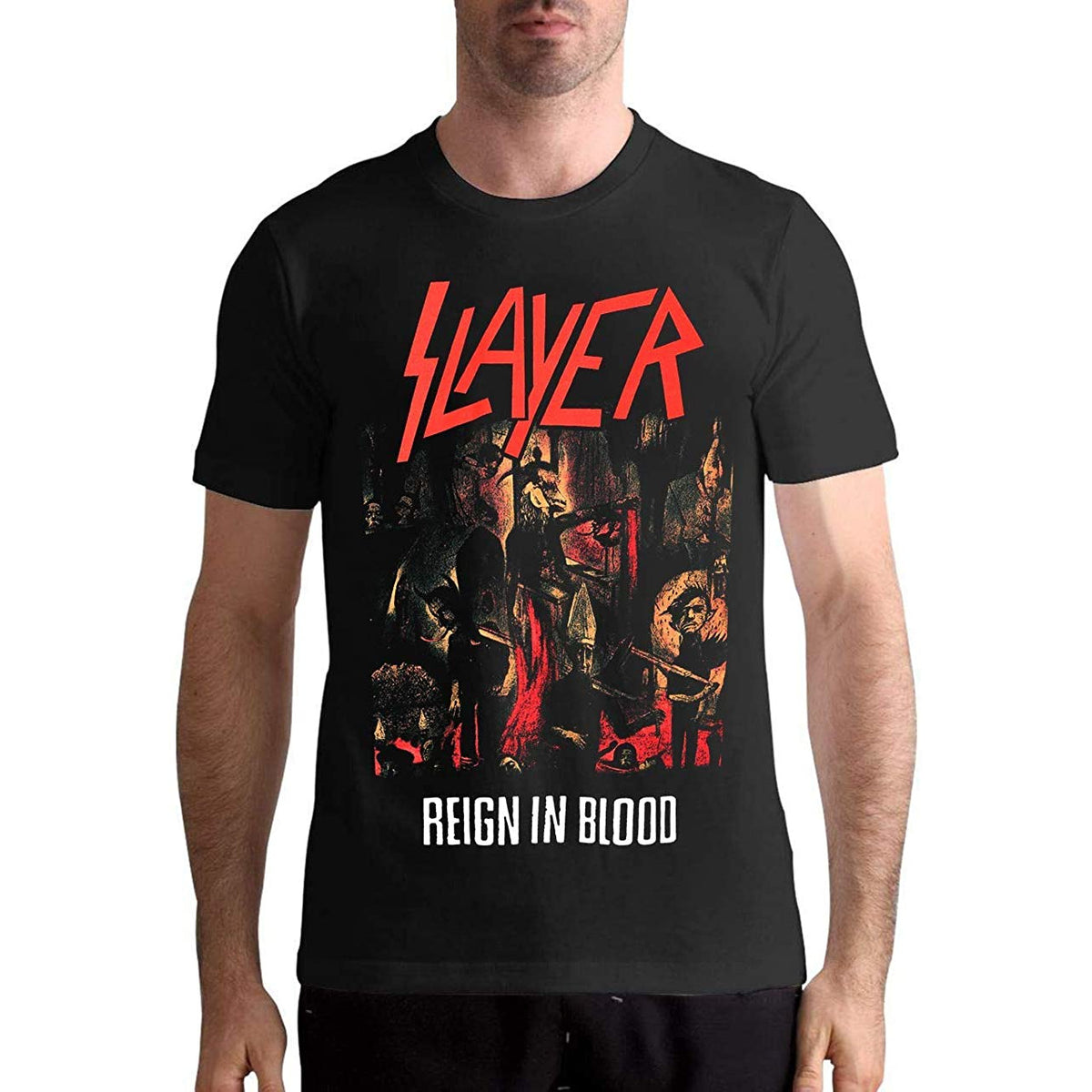 Slayer - Reign in Blood Mens T Shirt Men's T-Shirts Old Glory Black MD 