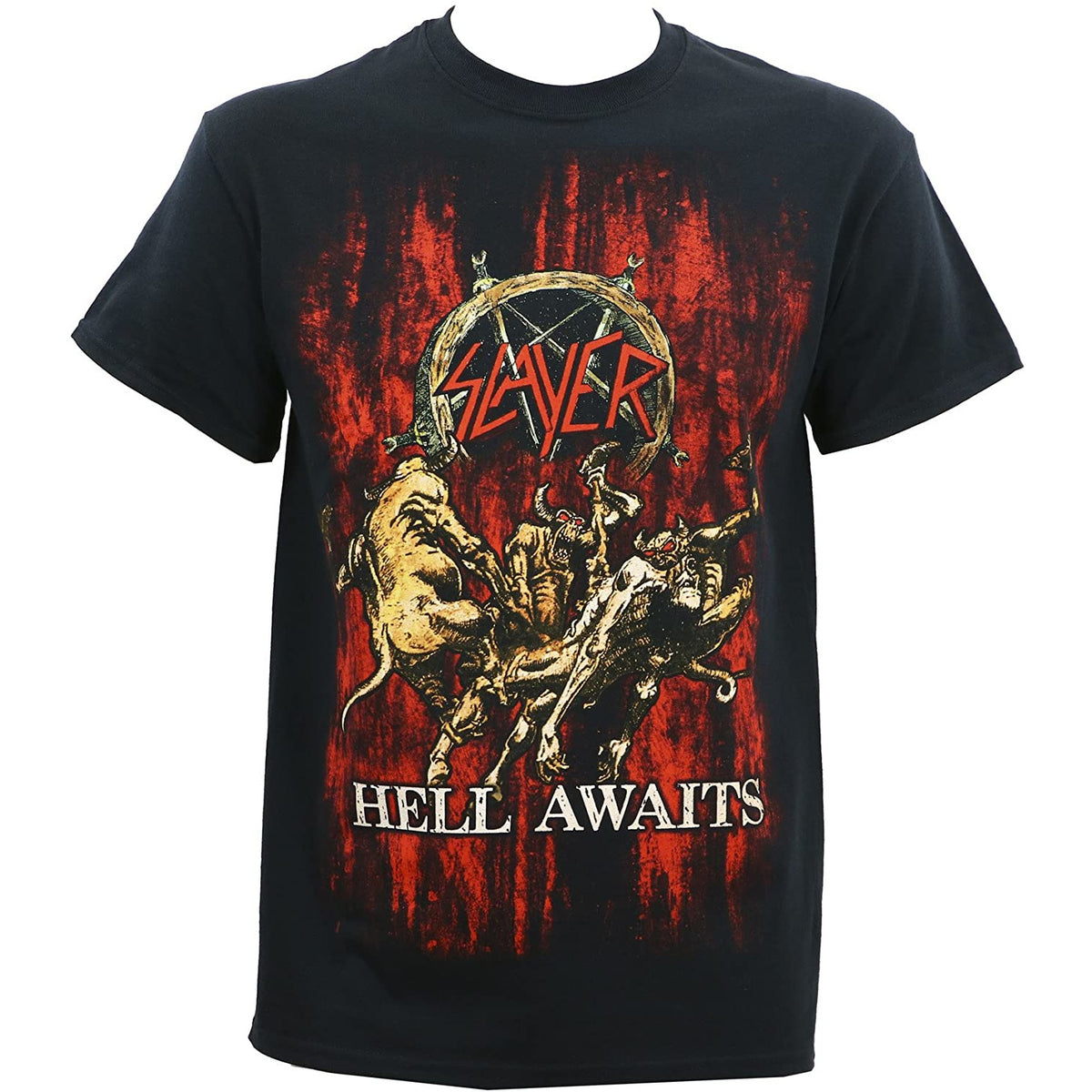 Slayer - Hell Awaits Mens T Shirt Men's T-Shirts Old Glory Black MD 