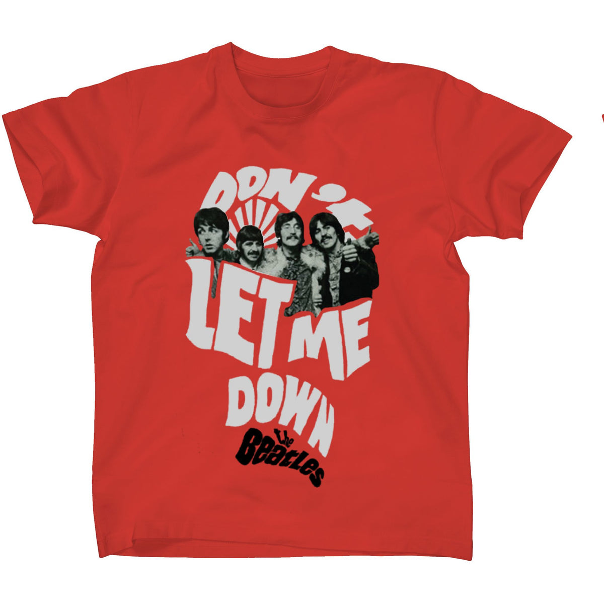 The Beatles - Dont Let Me Down Mens T Shirt Men's T-Shirts Old Glory Red MD 