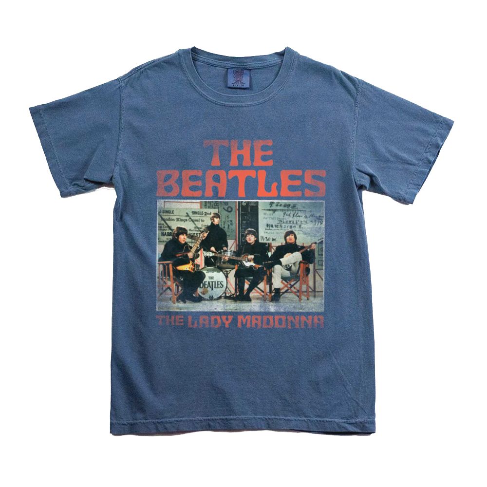 The Beatles - Lady Madonna Mens T Shirt Men's T-Shirts Old Glory Indigo MD 