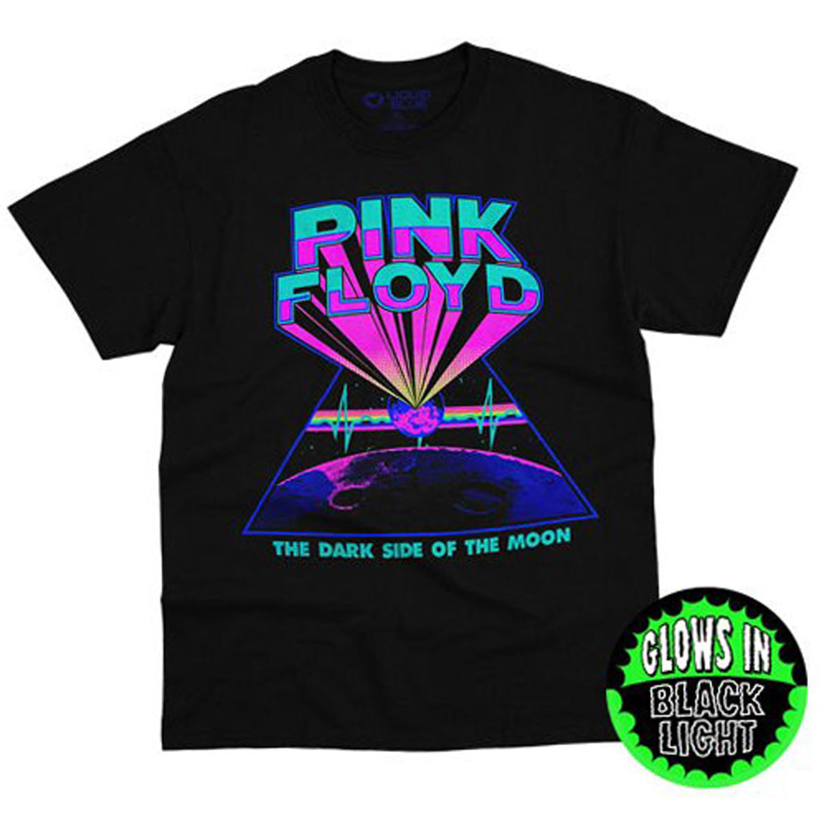 Pink Floyd Dark Side of the Moon Blacklight Mens T Shirt Men's T-Shirts Old Glory   
