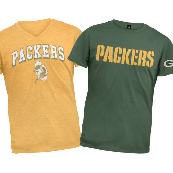 Green Bay Packers #1 Cheesehead Fan Combo Pack Men's T-Shirts OldGlory.com SM  